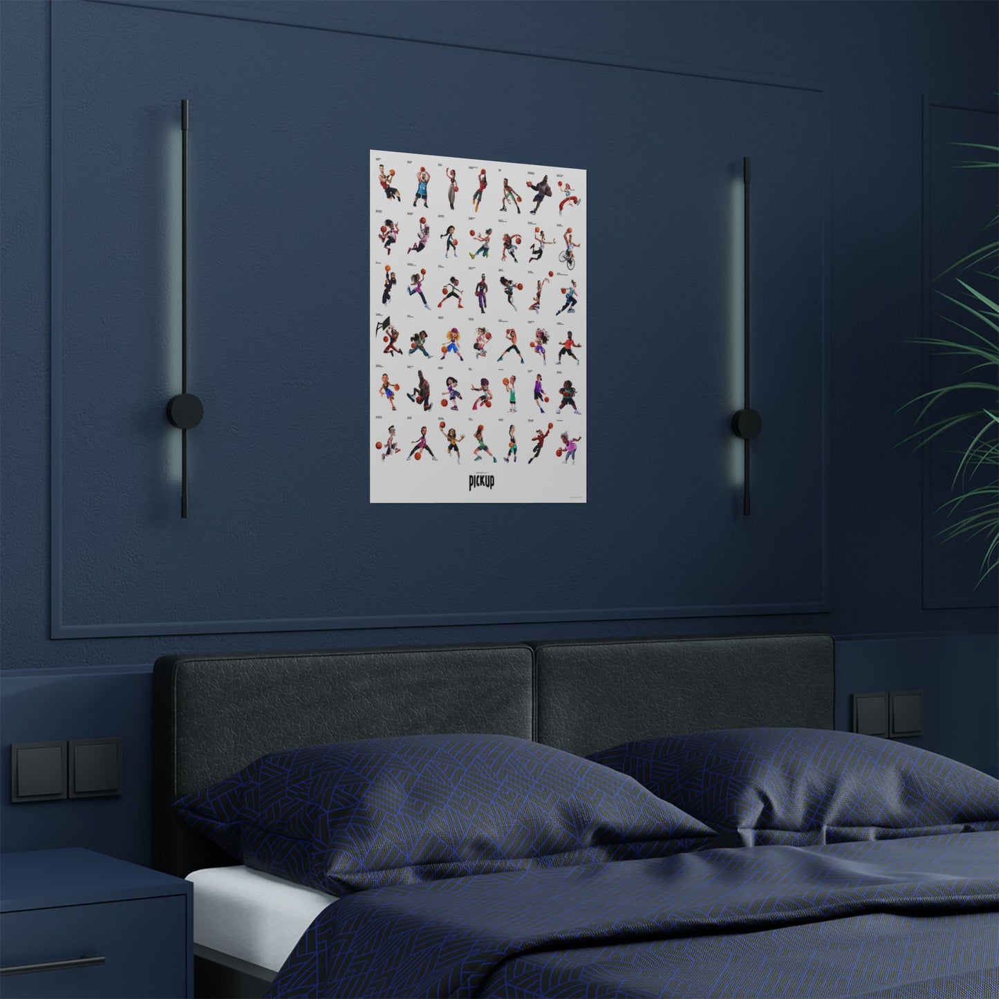 PICKUP Basketball Roster Poster