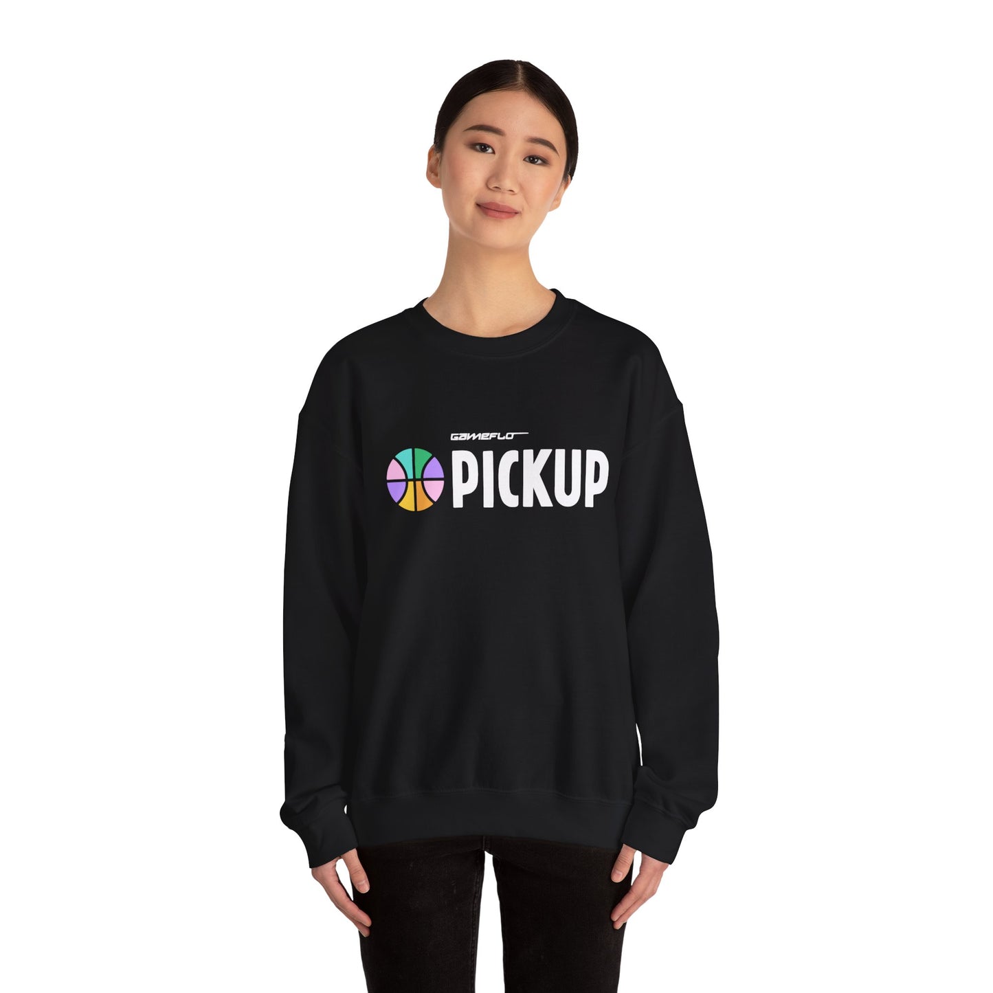PICKUP Basketball Logo Crewneck Sweatshirt